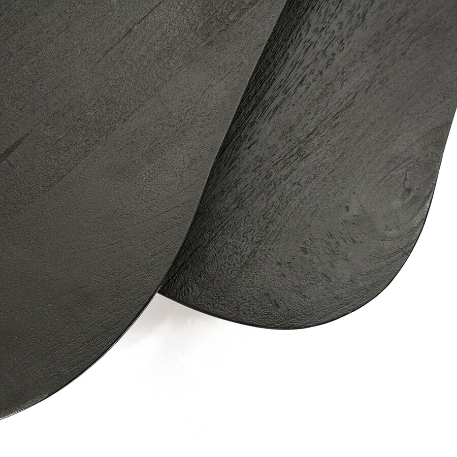 By-Boo Organische Salontafel 'Guus' Mangohout, Set van 2 stuks, kleur zwart - Afbeelding 3