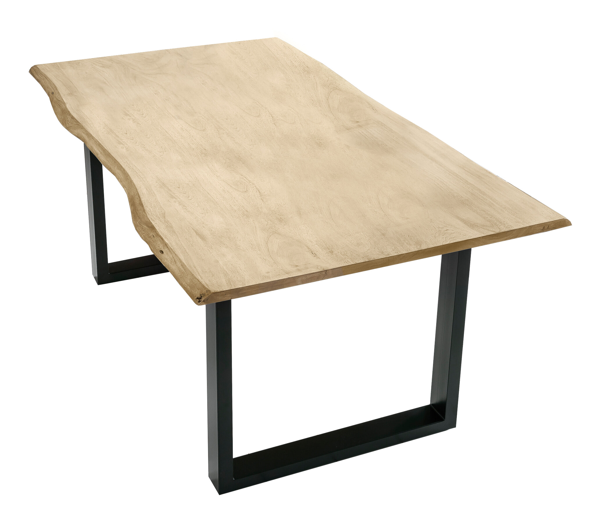 Artistiq Boomstam Eettafel 'Tinata' Acaciahout, 160 x 85cm, kleur Naturel - Afbeelding 2