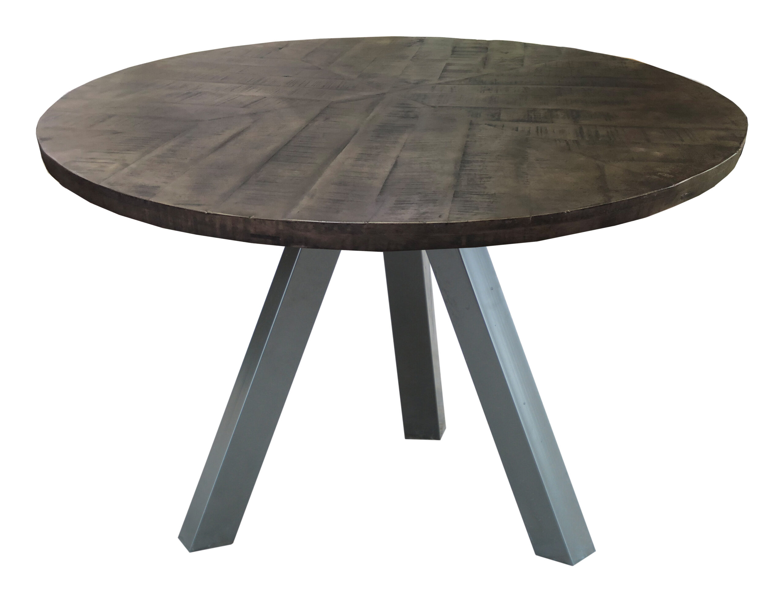 Artistiq Ronde Eettafel 'Lorence' Mangohout, 120cm, kleur Grijs - Afbeelding 2