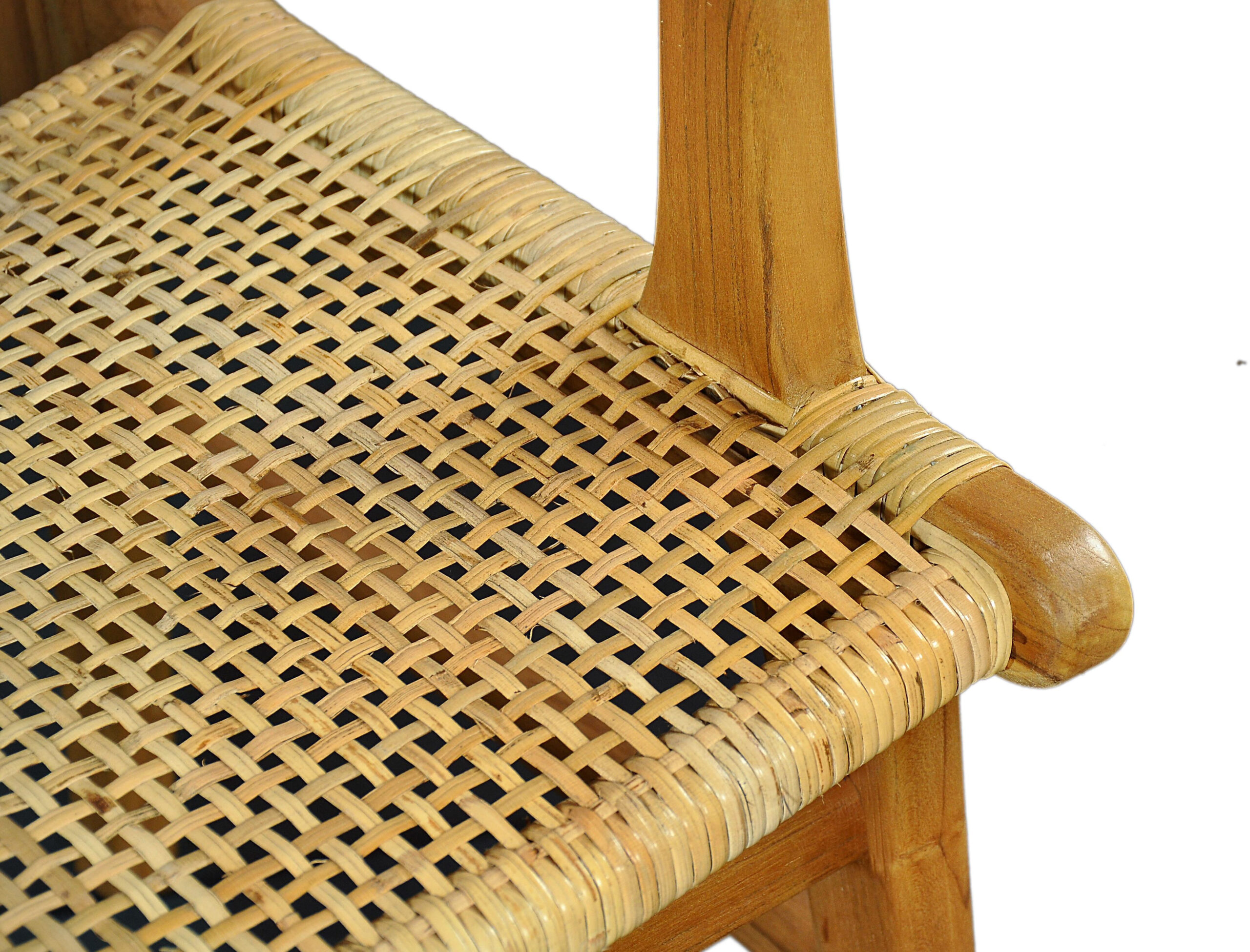 Artistiq Eetkamerstoel 'Ervin' Teakhout en rotan - Afbeelding 4