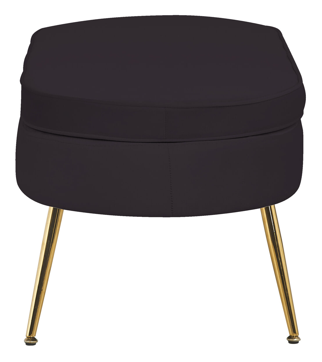 Artistiq Hocker 'Loulou' Velvet, kleur Zwart - Afbeelding 3