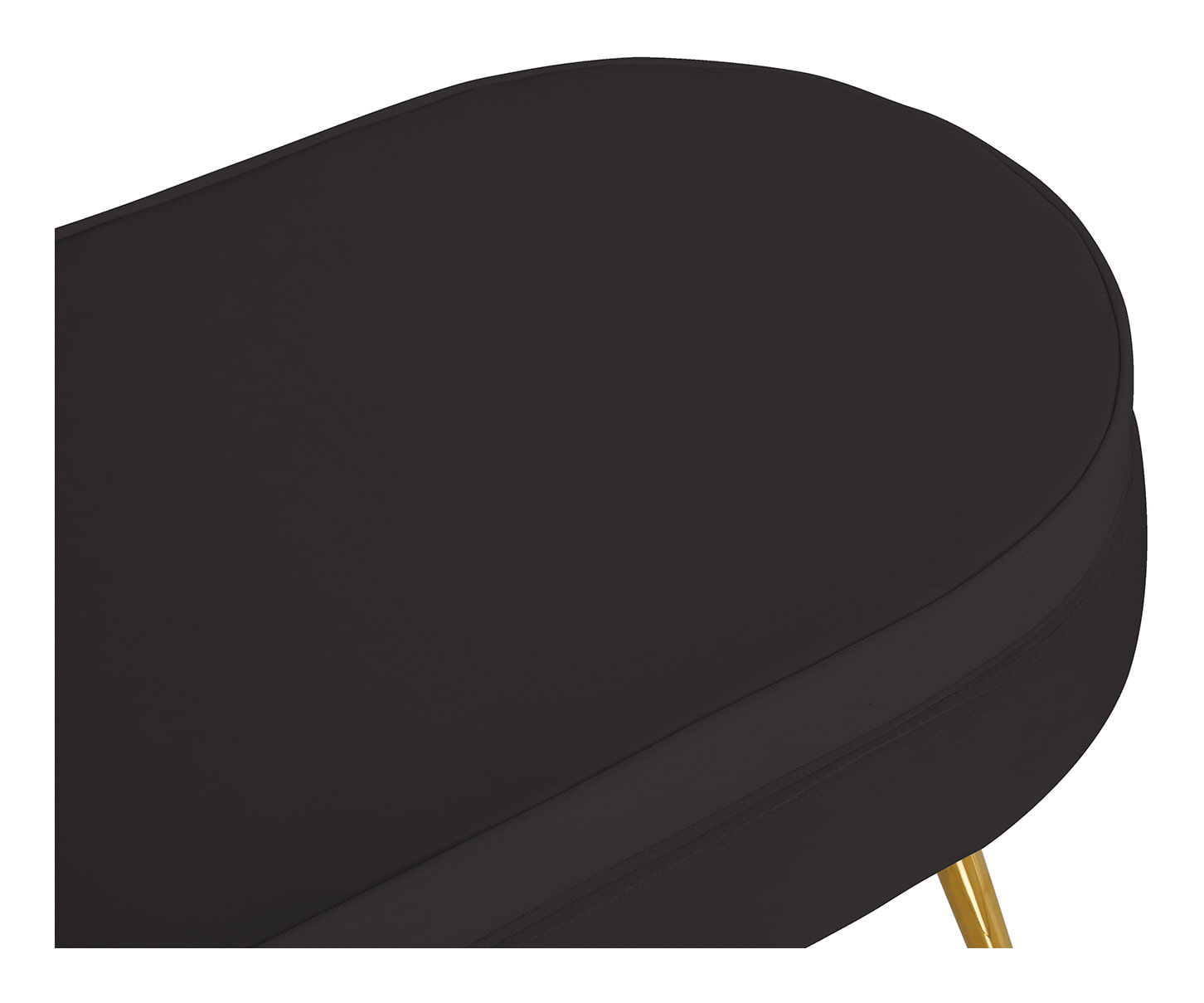 Artistiq Hocker 'Loulou' Velvet, kleur Zwart - Afbeelding 4