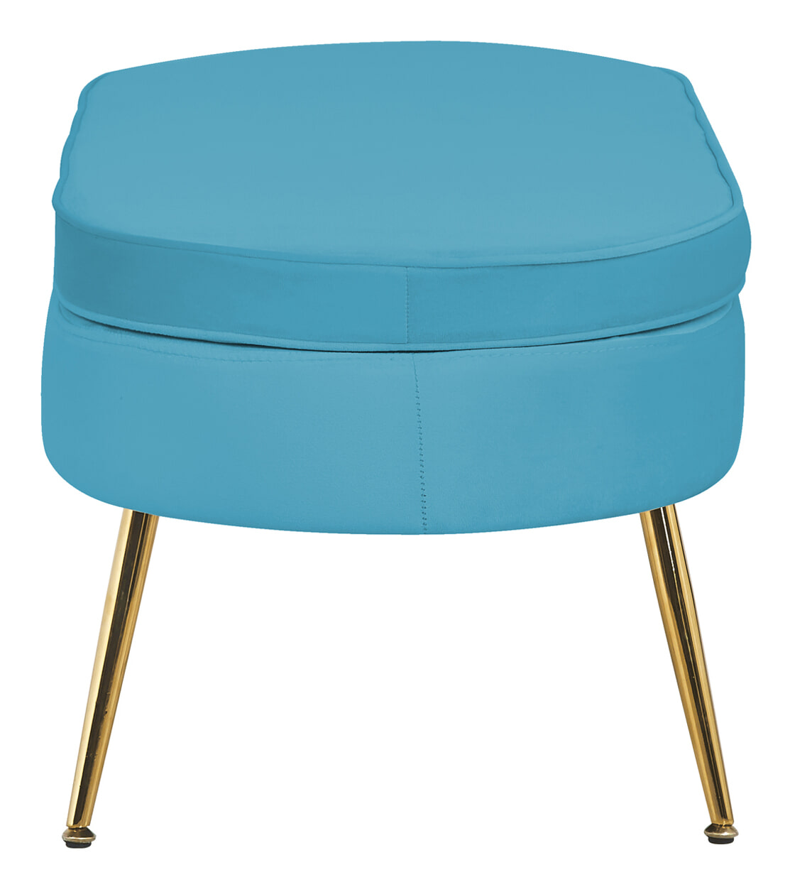 Artistiq Hocker 'Loulou' Velvet, kleur Blauw - Afbeelding 3