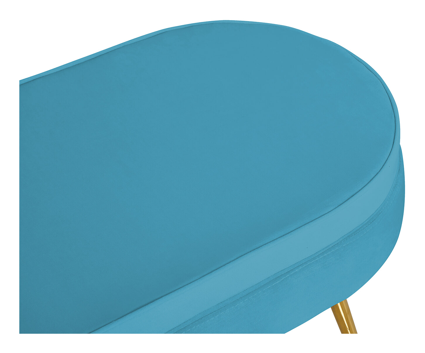 Artistiq Hocker 'Loulou' Velvet, kleur Blauw - Afbeelding 4