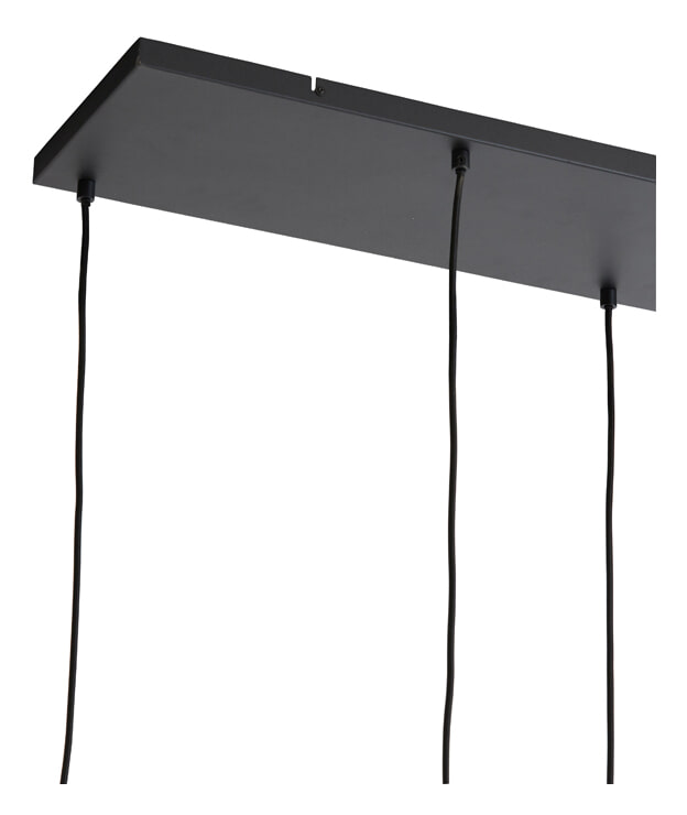 Light & Living Hanglamp 'Lekar' 5-Lamps, kleur Mat Zwart / Smoke - Afbeelding 5