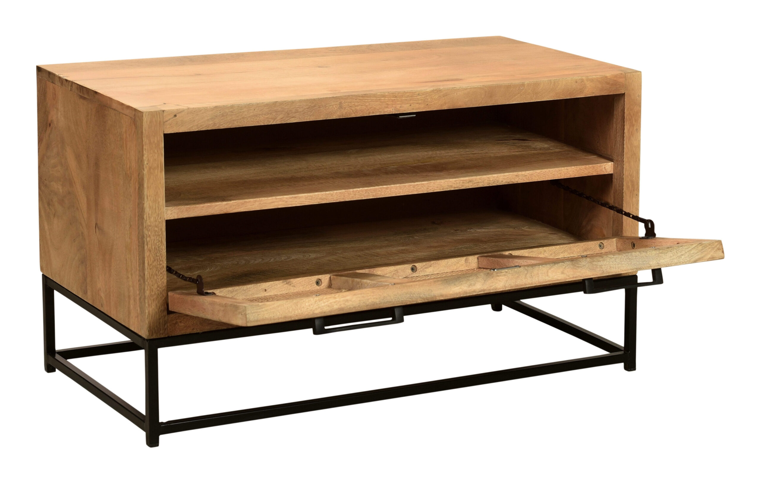 Artistiq Schoenenkast 'Denice' Mangohout en rotan, 48 x 85cm - Afbeelding 3