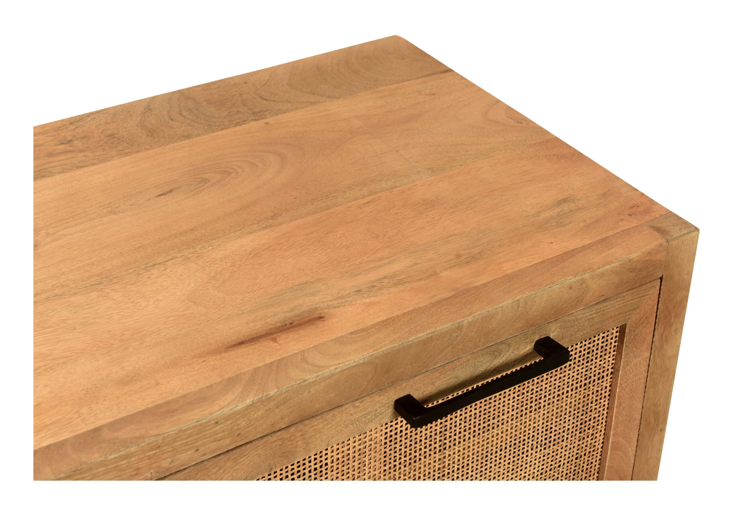 Artistiq Schoenenkast 'Denice' Mangohout en rotan, 48 x 85cm - Afbeelding 6