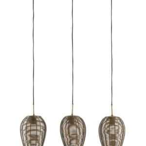 Light & Living Hanglamp 'Yaelle' 3-Lamps, kleur Antiek Brons/Mat Zwart