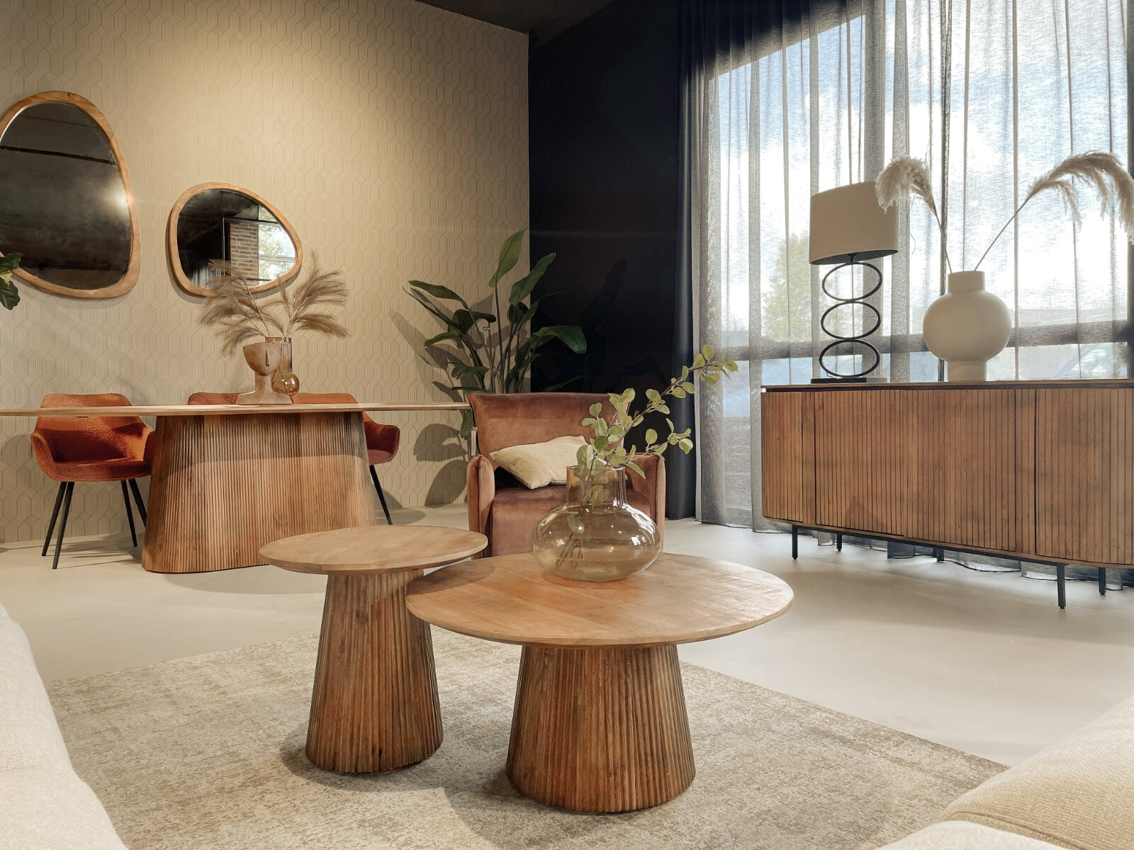 Brix Spiegel 'Joy' Mangohout, 70 x 80cm, kleur Bruin - Afbeelding 3