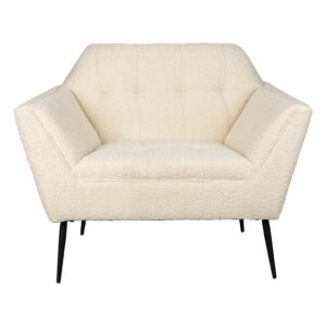 Dutchbone Fauteuil 'Kate' Bouclé, kleur Beige