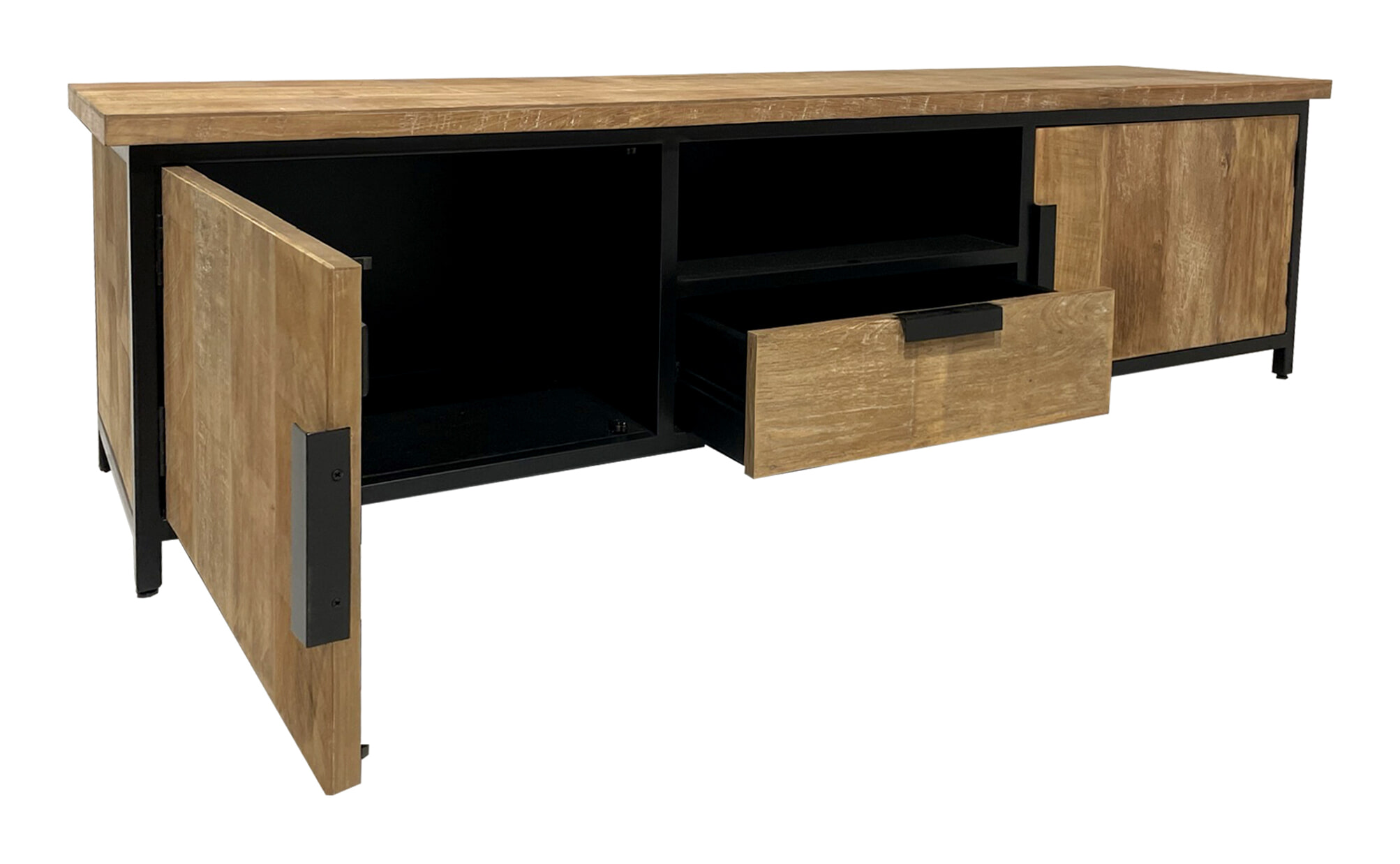 Livingfurn TV-meubel 'Tomar' Teakhout, 180cm - Afbeelding 4