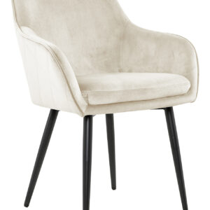 Artistiq Eetkamerstoel 'Juna' Velvet, kleur beige