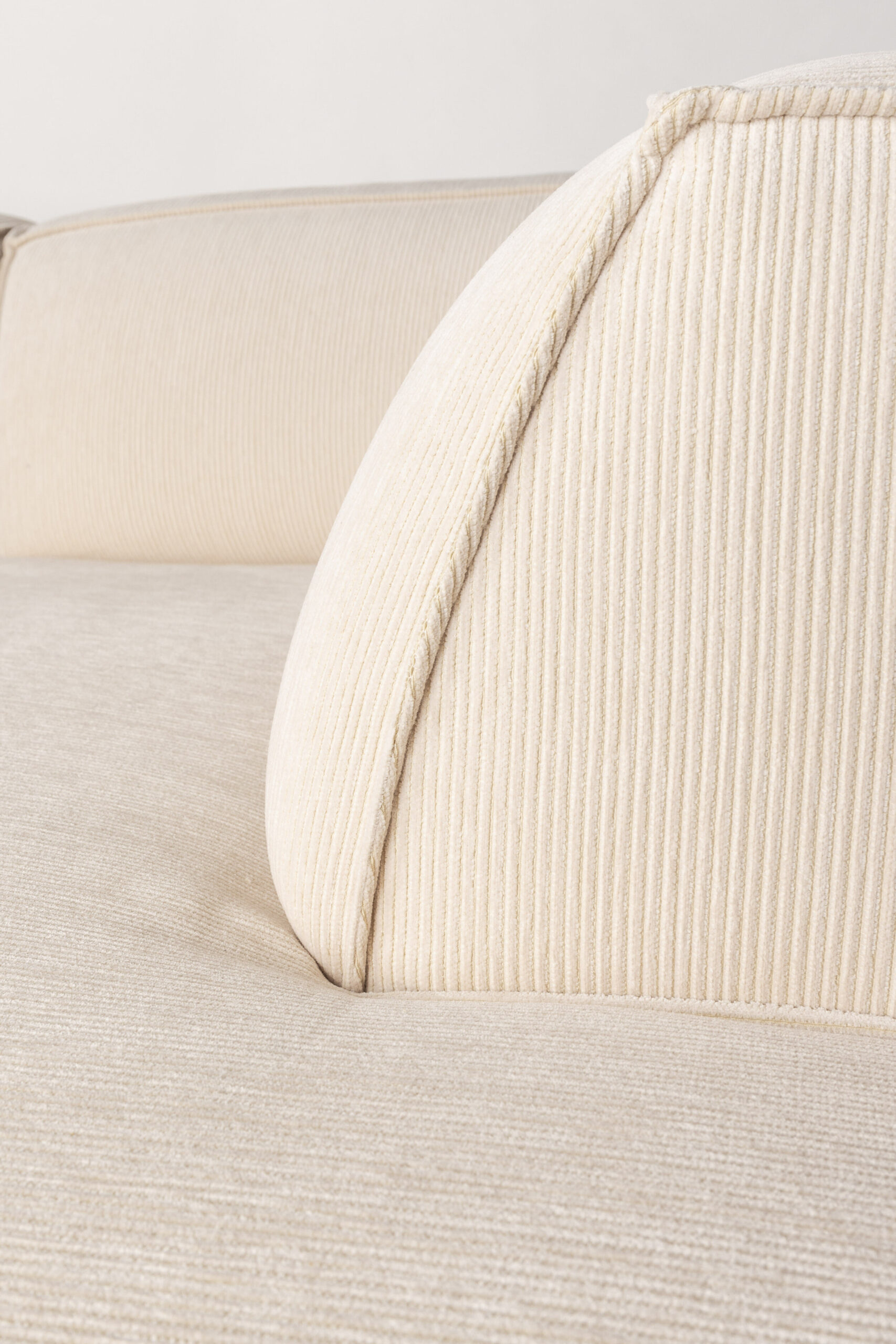 Zuiver Loungebank 'Fat Freddy' Rechts, Rib, kleur Naturel - Afbeelding 3