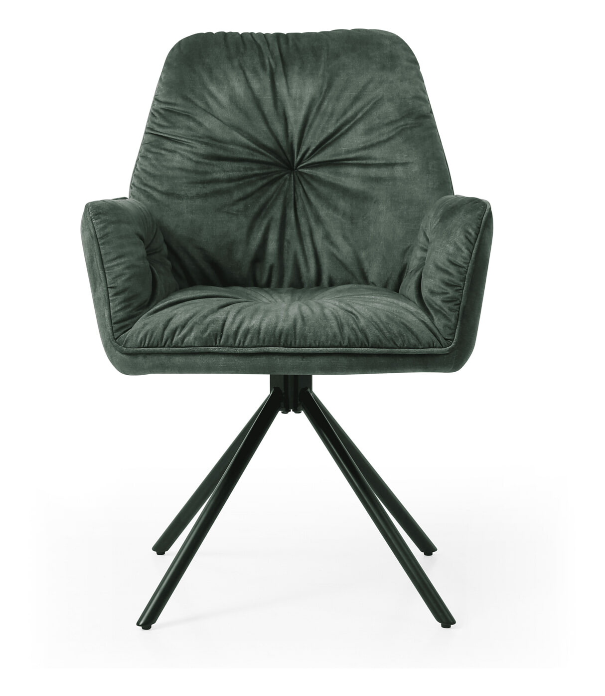 Artistiq Eetkamerstoel 'Gadi' Velvet, kleur donkergroen - Afbeelding 2