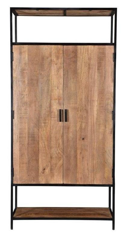 LivingFurn Opbergkast 'Sturdy' kleur Naturel, 210 x 100cm - Afbeelding 3