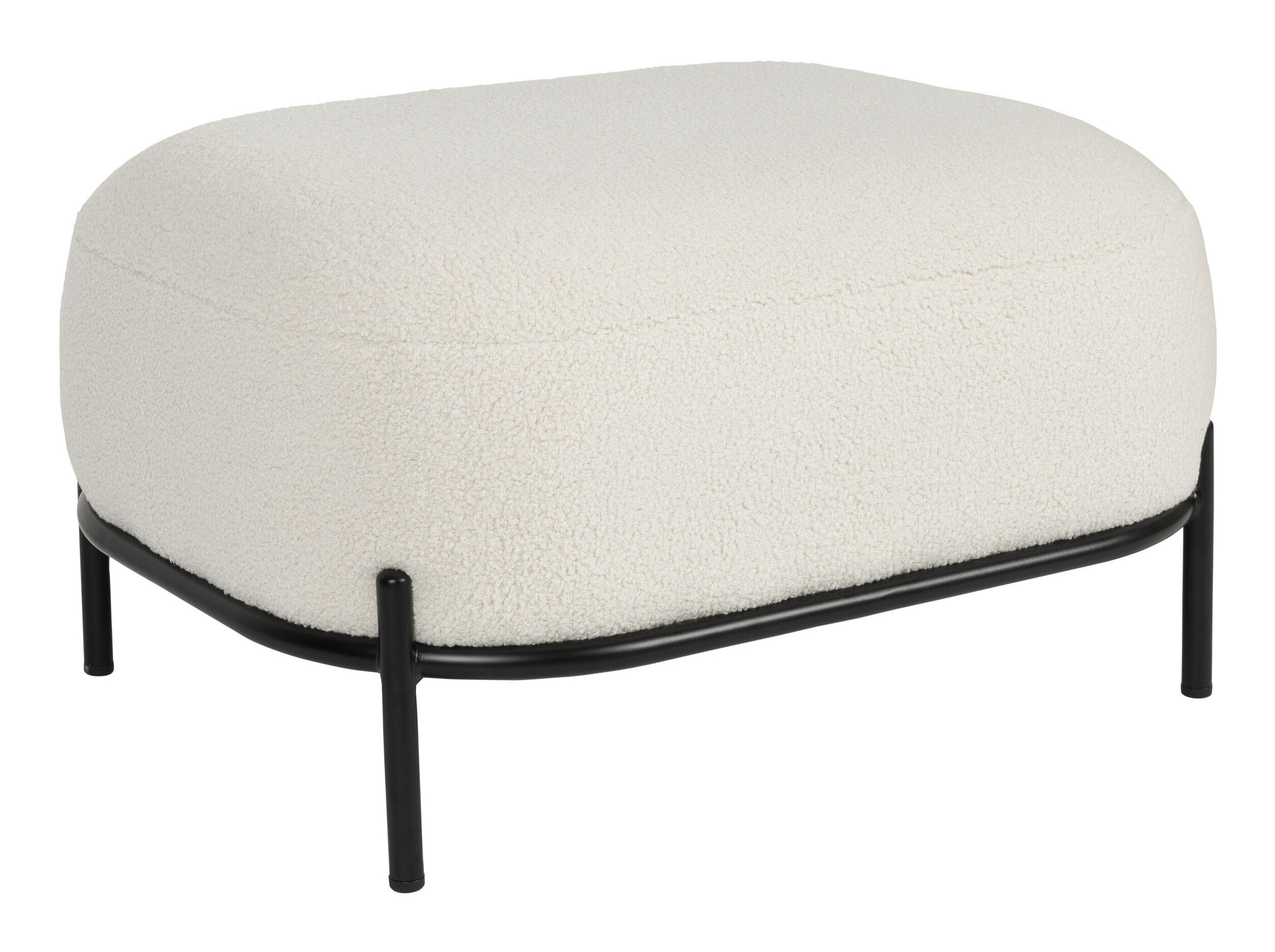 ZILT Hocker 'Brandan' Teddy, kleur Ivory - Afbeelding 2