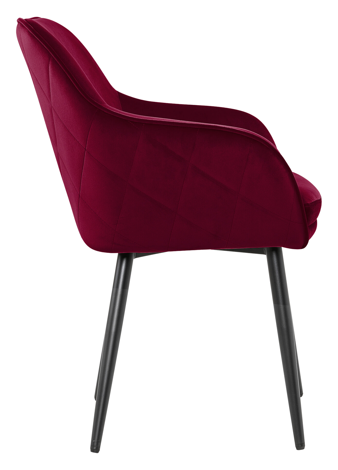 Artistiq Eetkamerstoel 'Juna' Velvet, kleur rood - Afbeelding 3