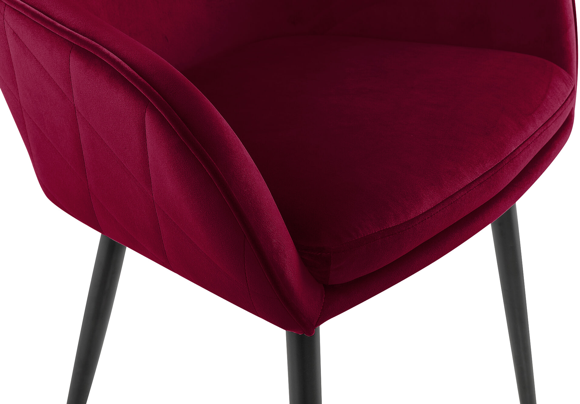 Artistiq Eetkamerstoel 'Juna' Velvet, kleur rood - Afbeelding 5
