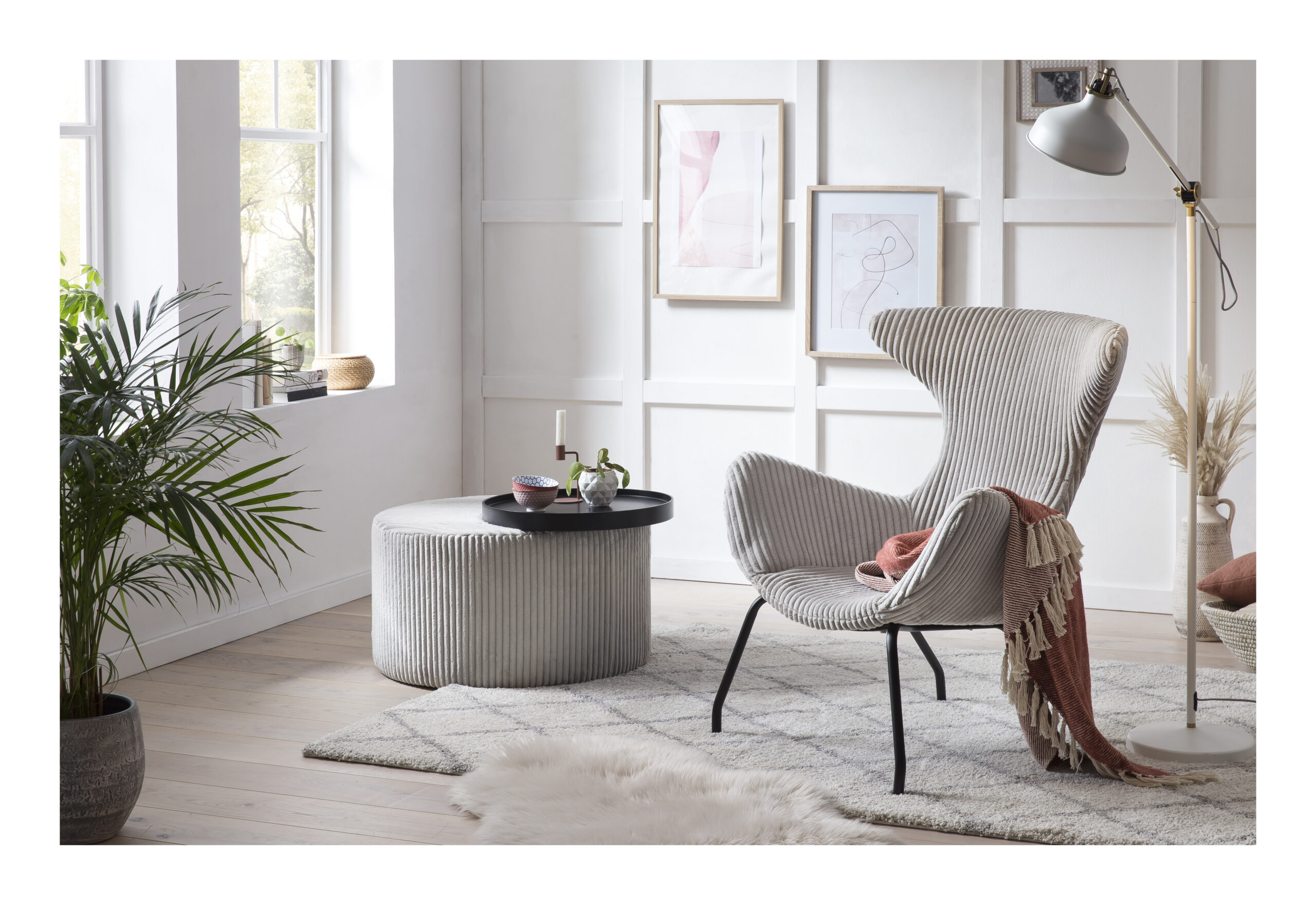 Artistiq Fauteuil 'Ariel' Rib, kleur grijs - Afbeelding 7
