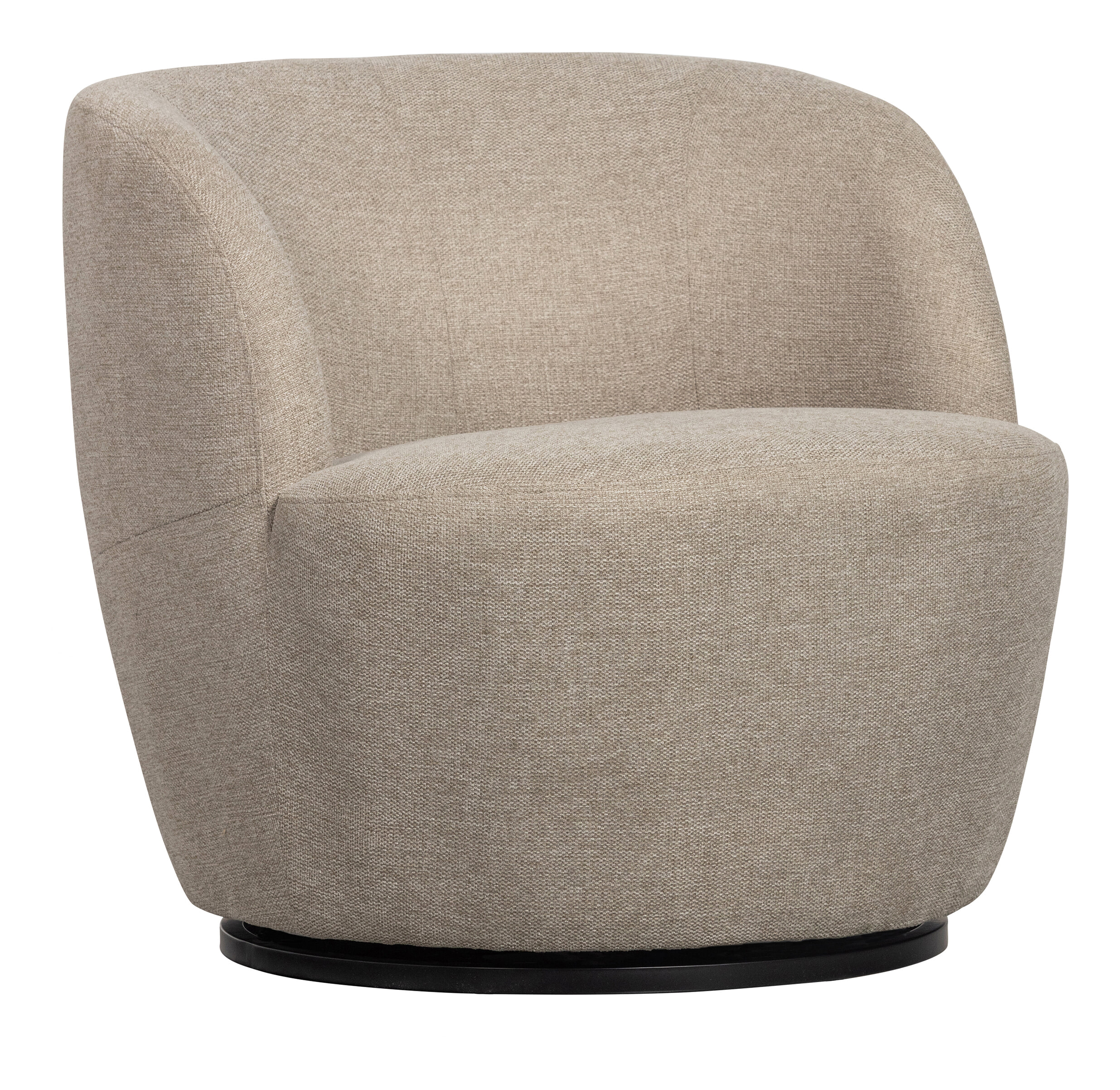 WOOOD Draaifauteuil 'Serra' Woven, kleur Zand - Afbeelding 2