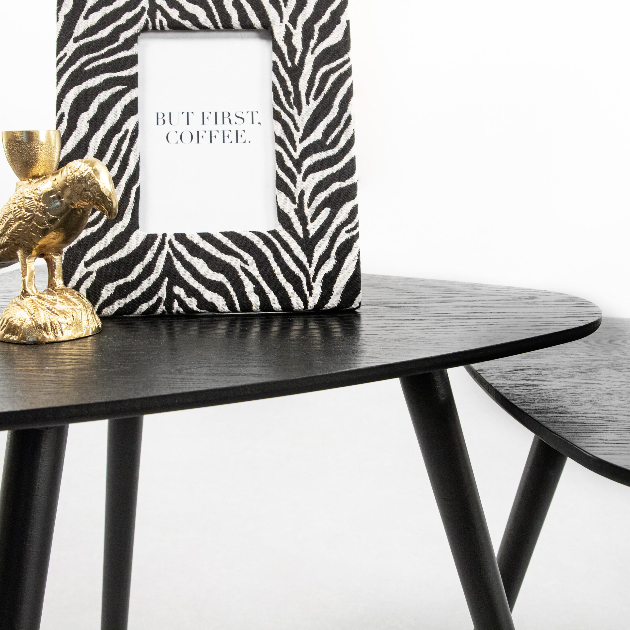 WOOOD Bijzettafel 'Nila' Set van 2 stuks, kleur Zwart - Afbeelding 2