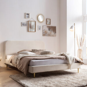 Artistiq Bed 'Federico' Velvet, 180 x 200cm, kleur beige