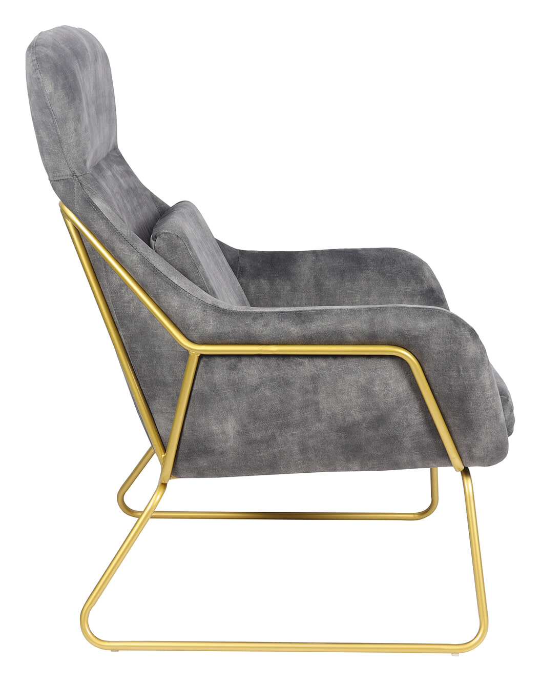 Artistiq Fauteuil 'Phelipe' Velvet, kleur grijs - Afbeelding 3