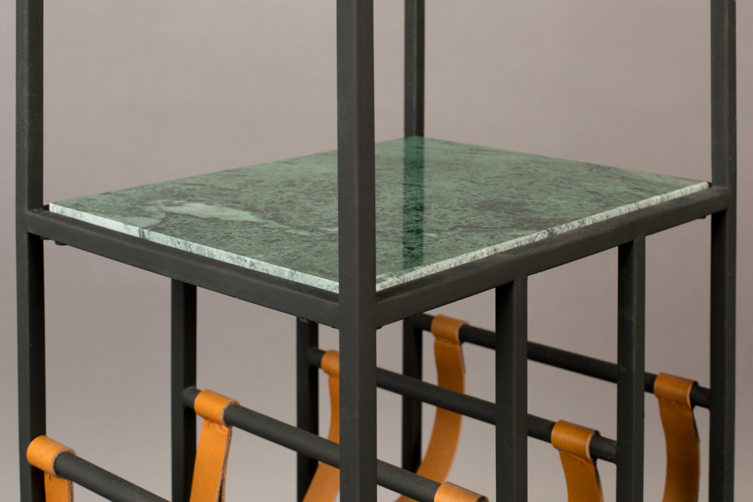 Dutchbone Wijnkast 'Mil' Groen marmer, 125.5 x 36cm - Afbeelding 5