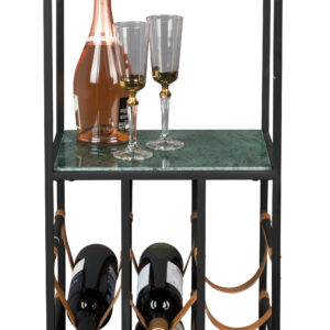 Dutchbone Wijnkast 'Mil' Groen marmer, 125.5 x 36cm