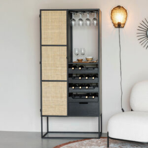 ZILT Wijnkast 'Richie' Webbing, Voor 16 flessen