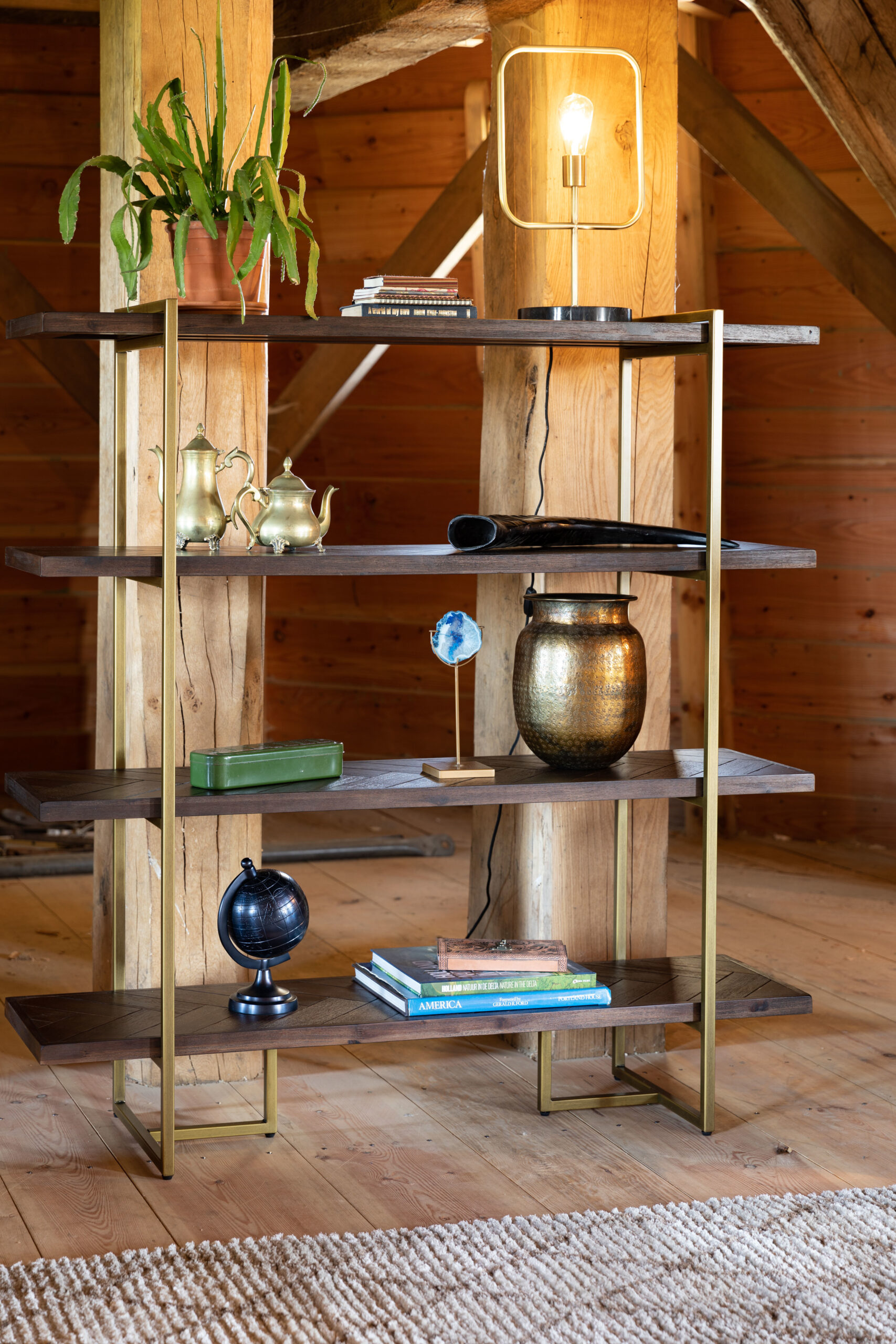 Dutchbone Wandrek 'Class' Antique Brass, 146 x 140cm, kleur Bruin - Afbeelding 7