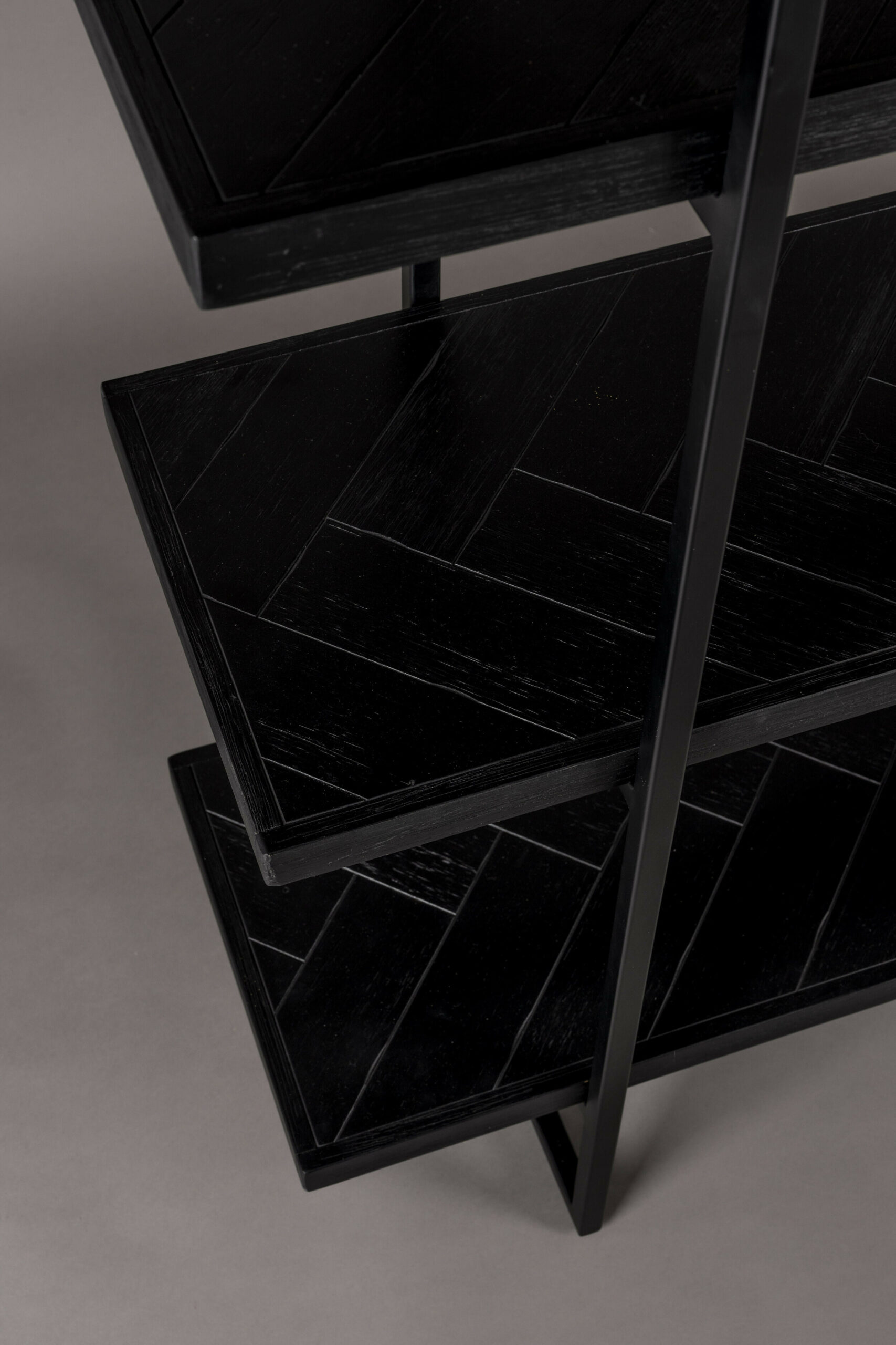 Dutchbone Wandrek 'Class' Acaciahout, 146 x 140cm, kleur Zwart - Afbeelding 3