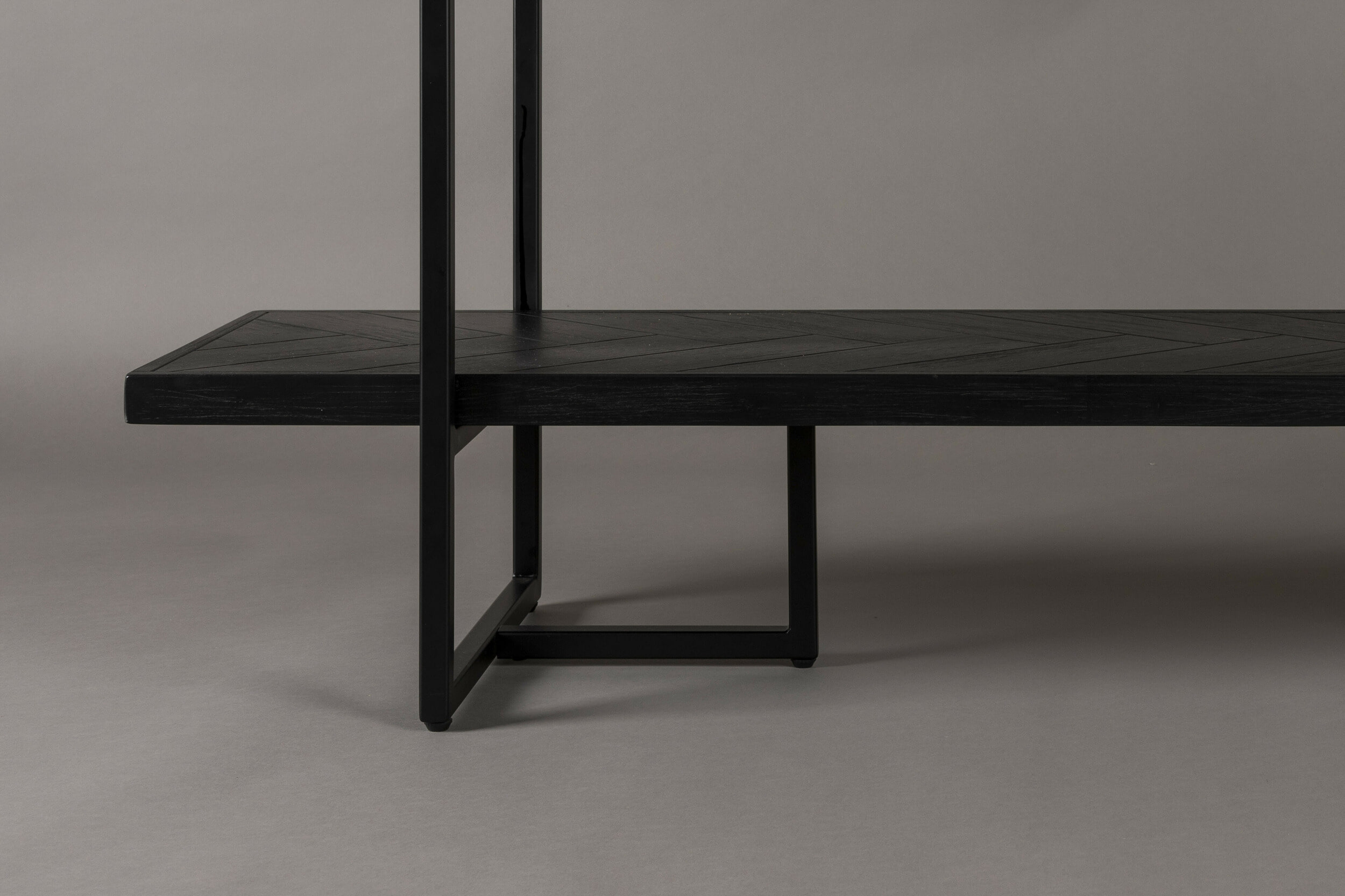 Dutchbone Wandrek 'Class' Acaciahout, 146 x 140cm, kleur Zwart - Afbeelding 7