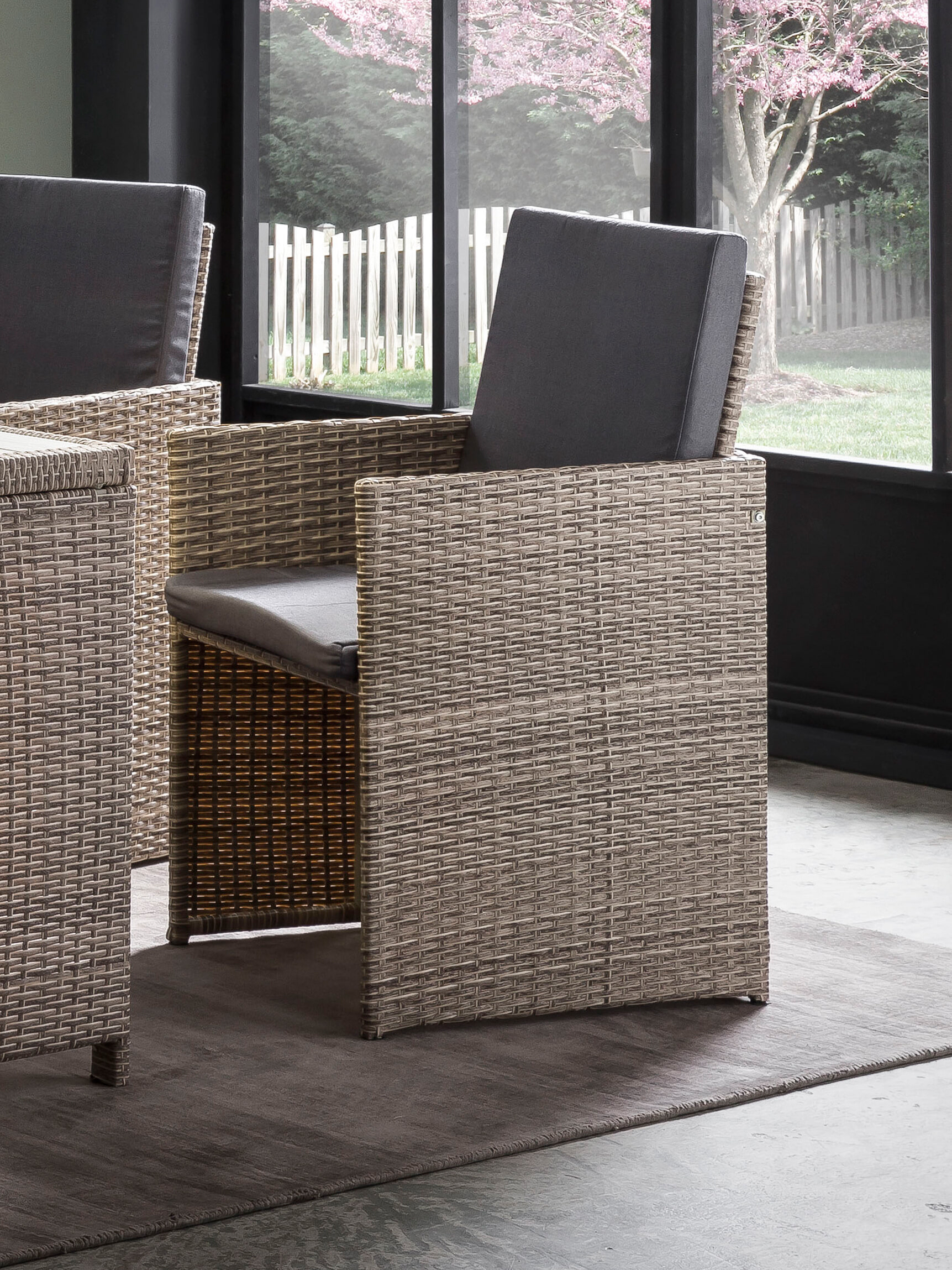 Artistiq Tuinset 'Marijn' Tafel + 2 stoelen + 2 krukken, Polyrotan - Afbeelding 4