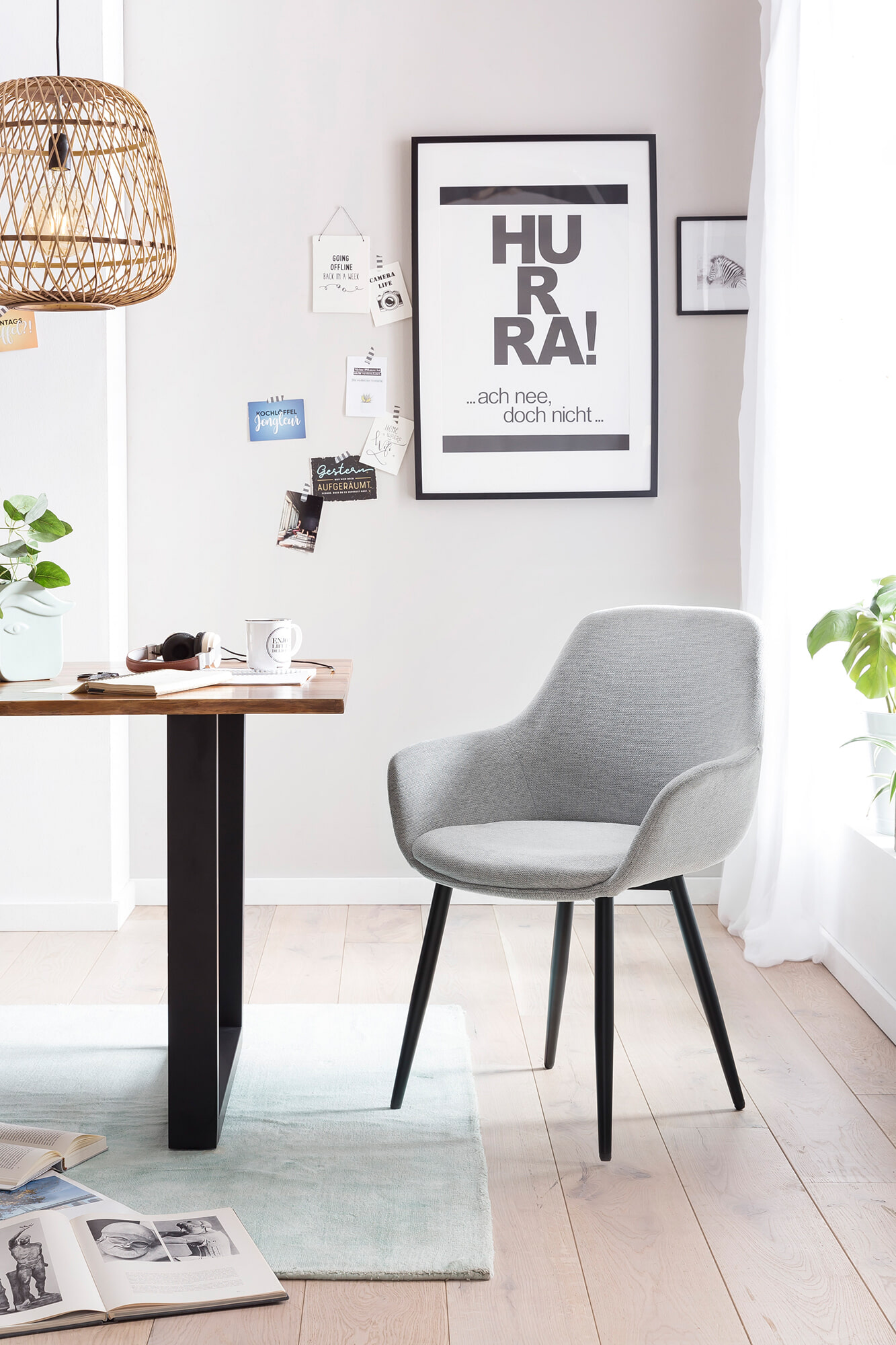 Artistiq Eetkamerstoel 'Matteo' kleur grijs - Afbeelding 6