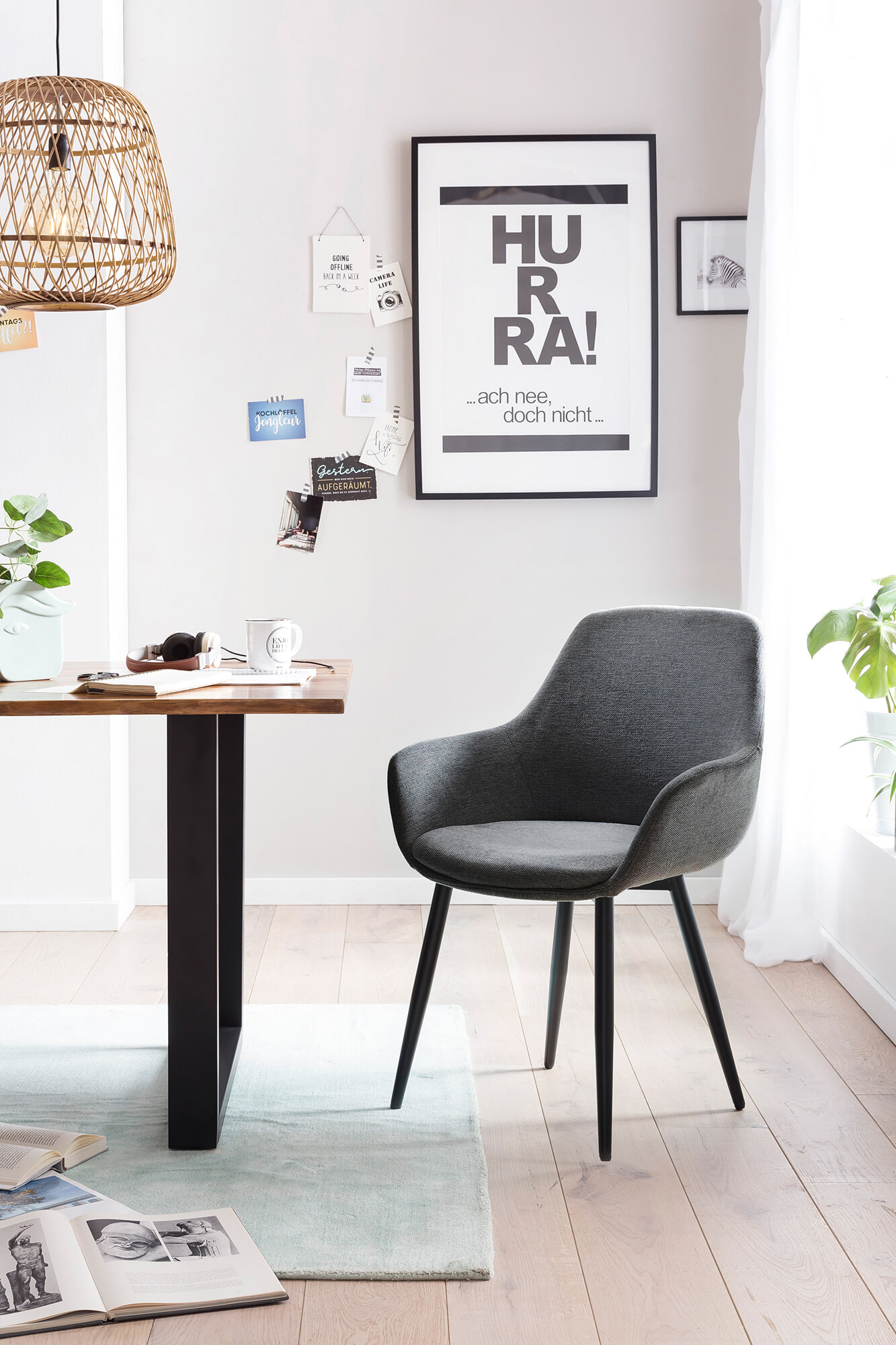 Artistiq Eetkamerstoel 'Matteo' kleur antraciet - Afbeelding 5