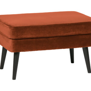 WOOOD Hocker 'Rocco' Velvet, kleur Roest