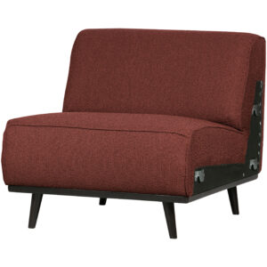 WOOOD Bank 'Statement' 1-zits Element, Bouclé, kleur Chestnut