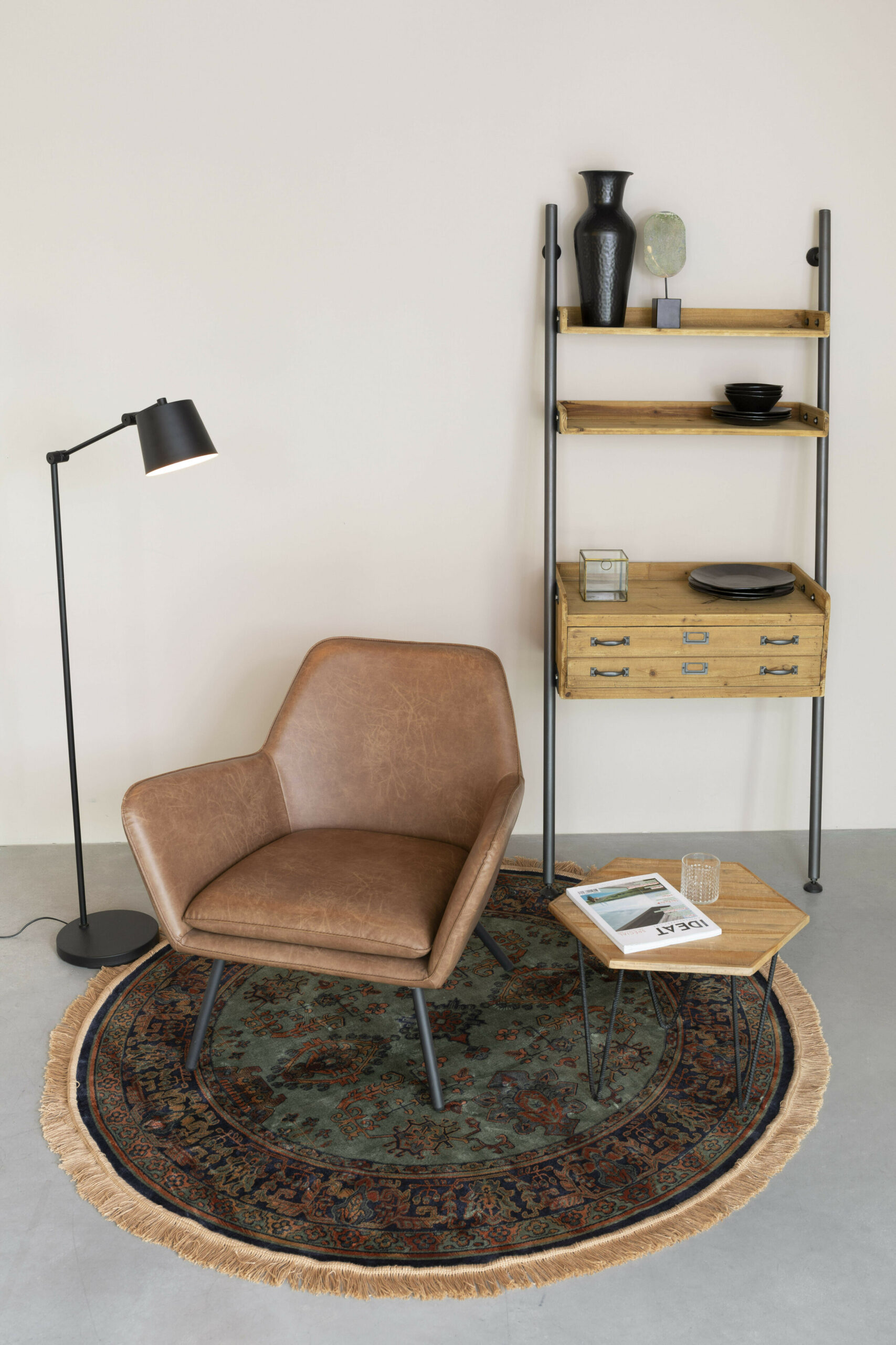 ZILT Vloerlamp 'Bret' 124cm hoog, kleur Zwart - Afbeelding 4