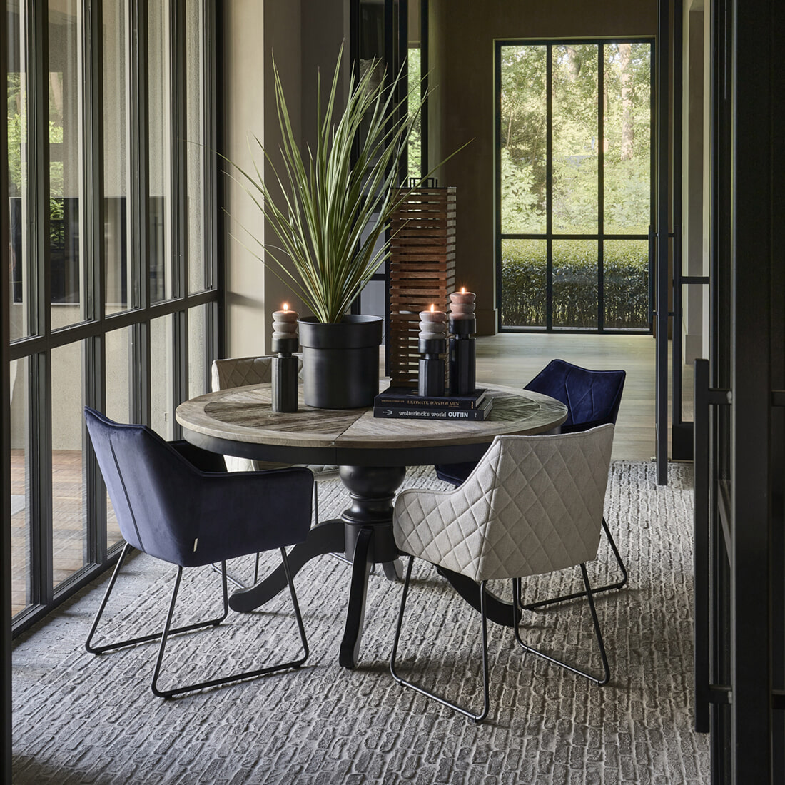 Rivièra Maison Uitschuifbare Eettafel 'Le Marais' Eikenhout, 140/190 x 140cm - Afbeelding 7