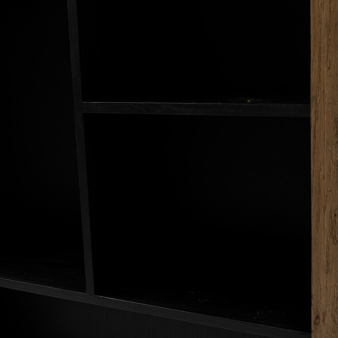 Rivièra Maison Boekenkast 'Eivissa' Eikenhout, 220 x 100 cm, kleur Zwart - Afbeelding 7