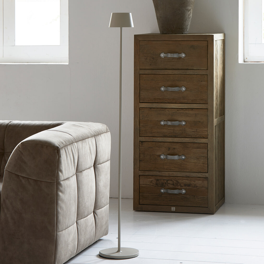 Rivièra Maison Vloerlamp 'Zaza Luminee' Aluminium, kleur Flax