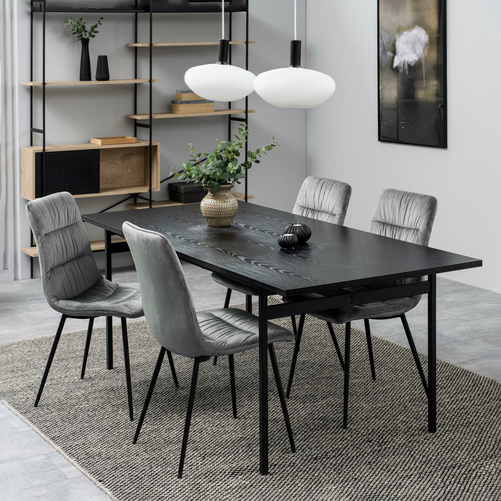 Bendt Eettafel 'Mick' 200 x 90cm, kleur Zwart