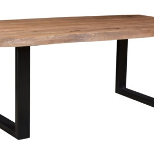 Brix Eettafel 'Sturdy' Boomstam, Mangohout en staal, 220 x 100cm