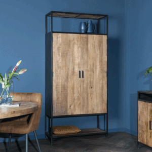 LivingFurn Opbergkast 'Sturdy' kleur Naturel, 210 x 100cm