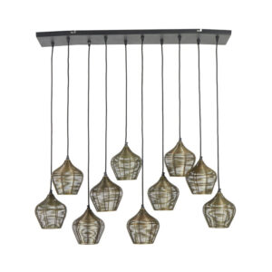 Light & Living Hanglamp 'Alvaro' 10-Lamps, kleur Antiek Brons