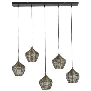 Light & Living Hanglamp 'Alvaro' 5-Lamps, kleur Antiek Brons