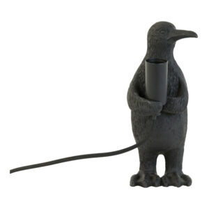 Light & Living Tafellamp 'Penguin' 24cm, kleur Mat Zwart