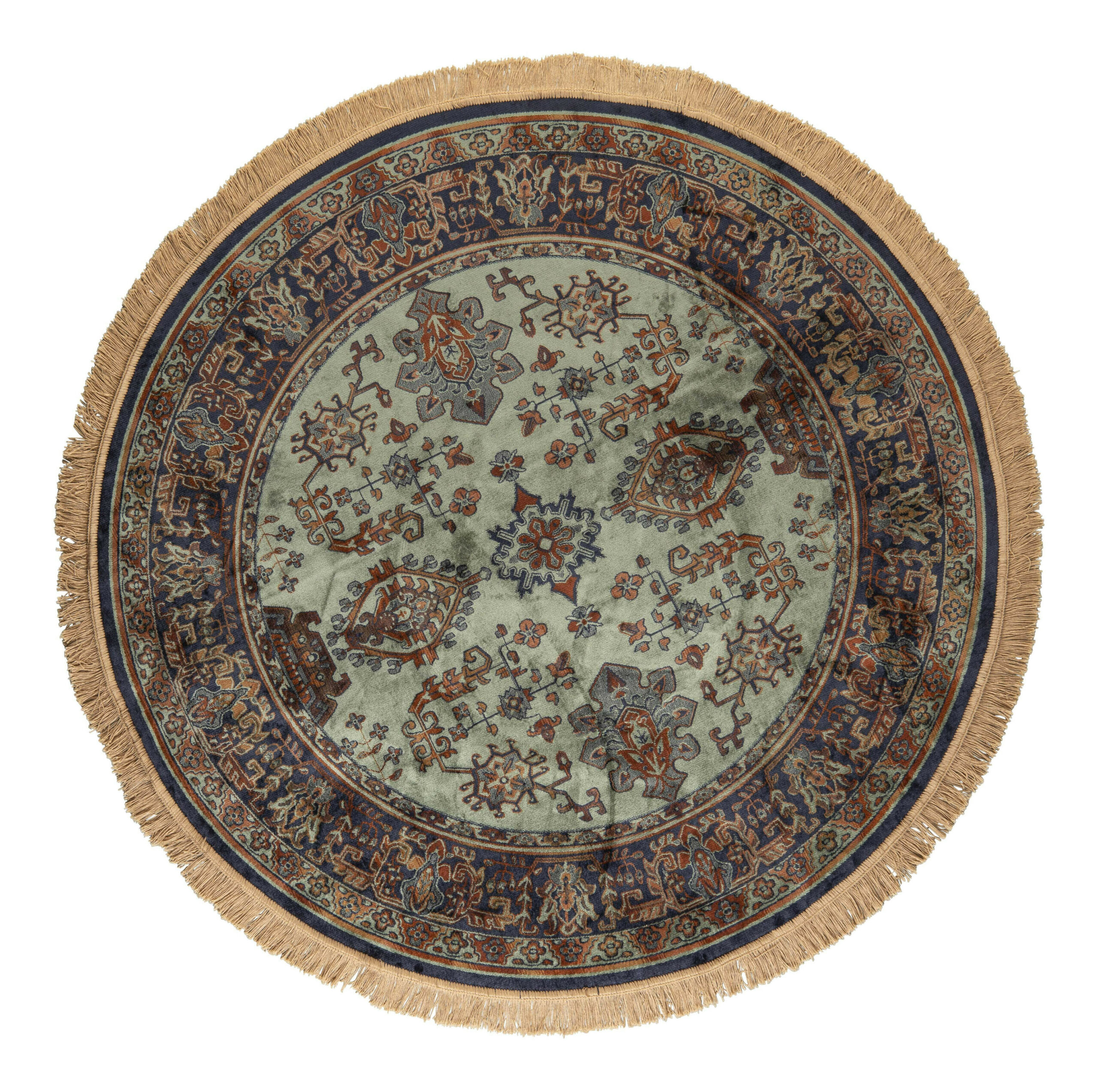 ZILT Rond Vloerkleed 'Boog' 200cm, kleur Groen - Afbeelding 2