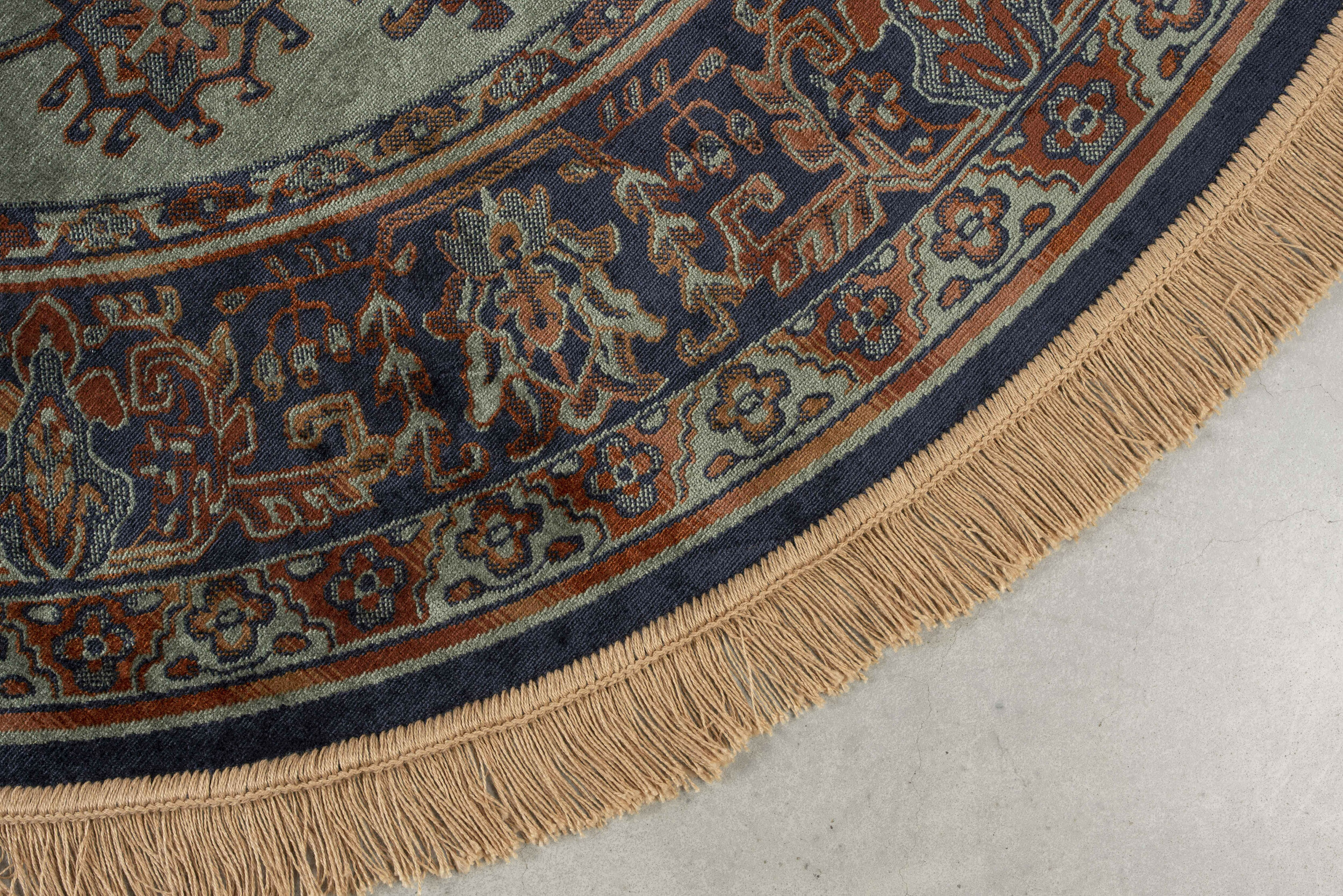 ZILT Rond Vloerkleed 'Boog' 200cm, kleur Groen - Afbeelding 7